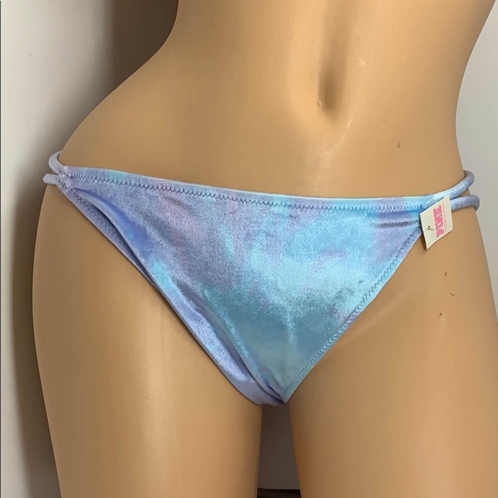 Pink Victoria’s Secret swim bottom velvet strappy cute & soft